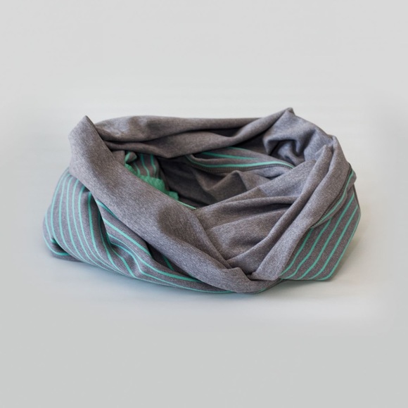 Lululemon Vinyasa Scarf 
Parallel Stripe Menthol Heathered Slate - Picture 3 of 7